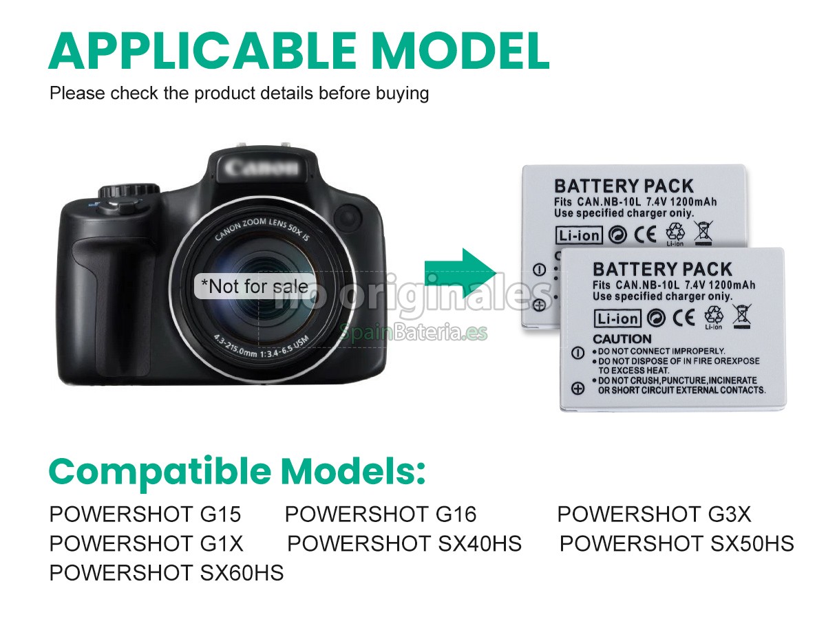 Batería para Canon NB-10L